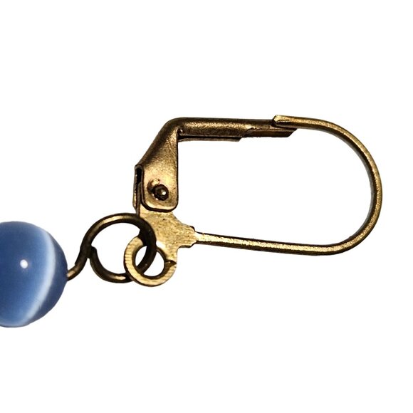 Statement Colorful Marble Beaded Drop Earrings Leverback Hooks Fashion Jewelry - Picture 3 of 4